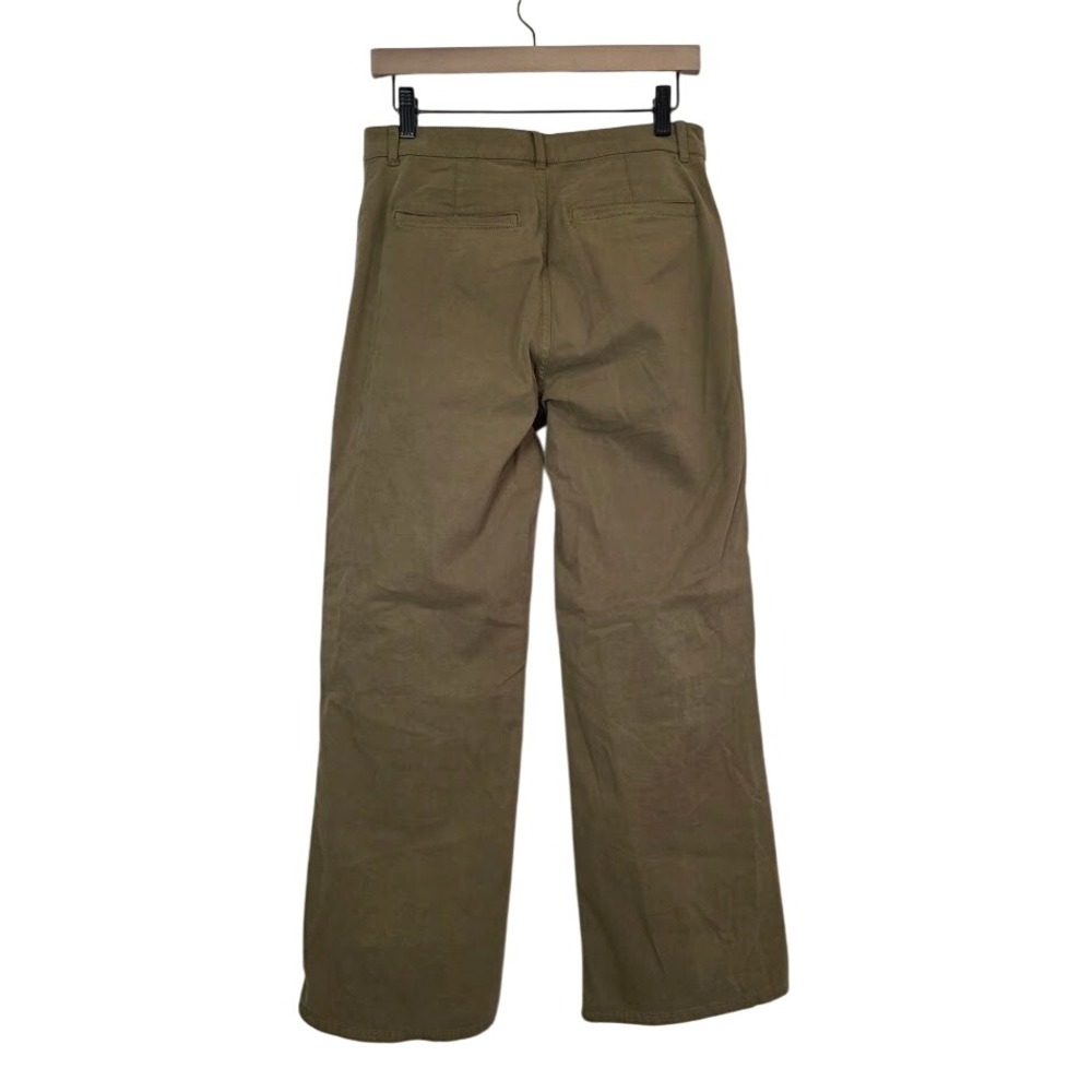 Madewell Emmet Olive Green Wide Leg Trousers - Picture 3 of 11